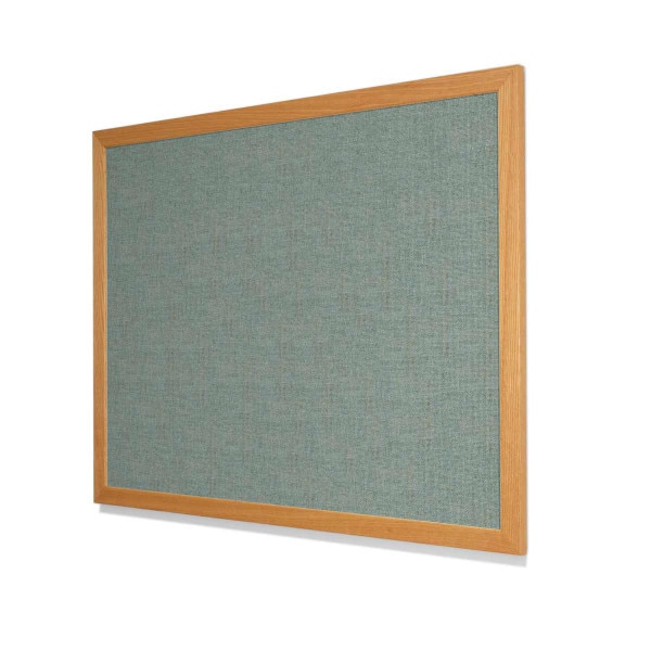 Guilford of Maine FR701 Green Neutral Cork Board with Red Oak Frame